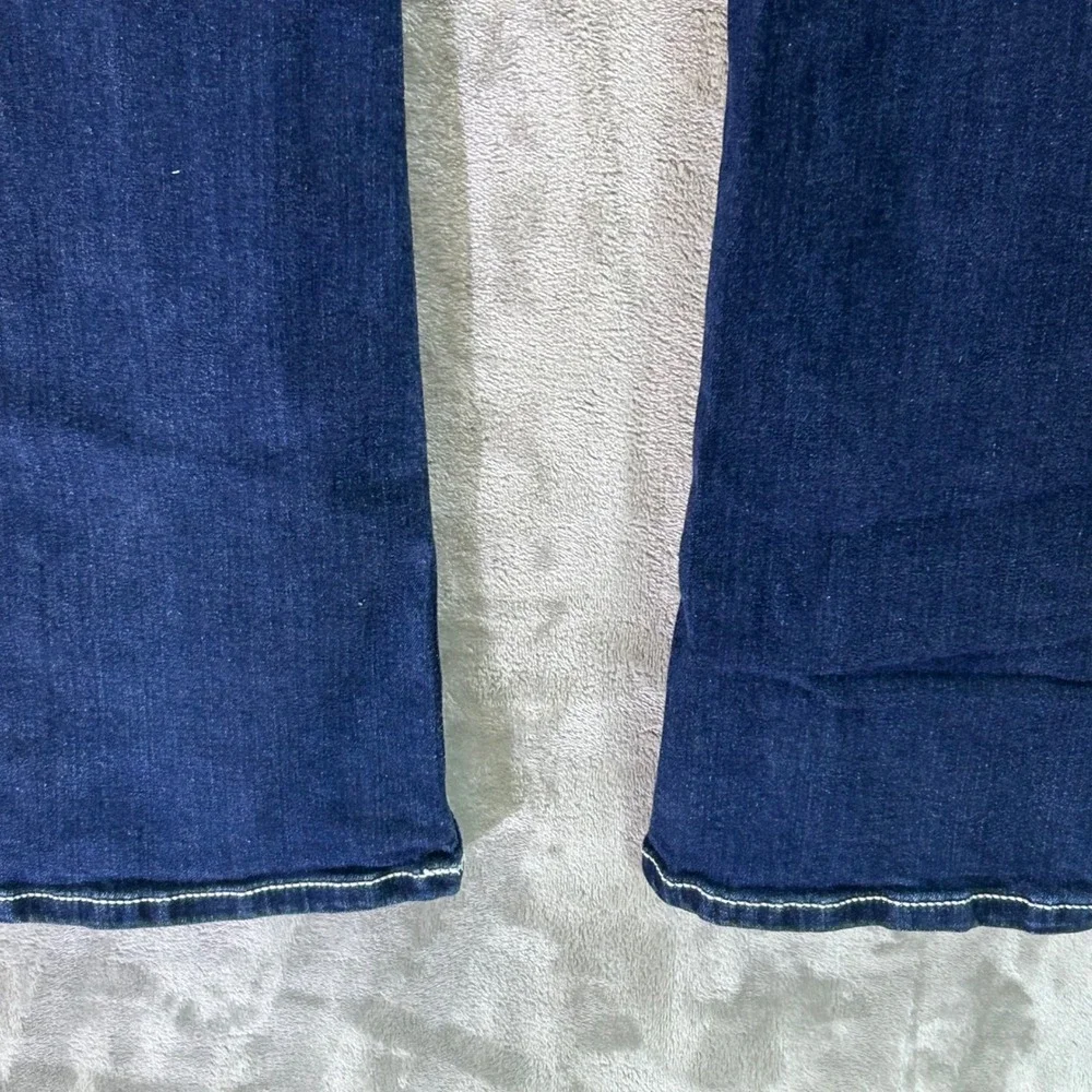 Stella in Dreams Womens Mid Rise Bootcut Jeans Dark Wash Cross Pocket SR100 3/26
